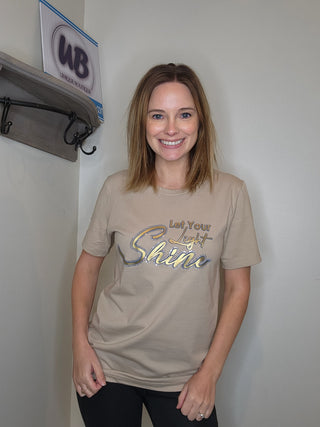 LARGE Let Your Light Shine Rhinestone Tee