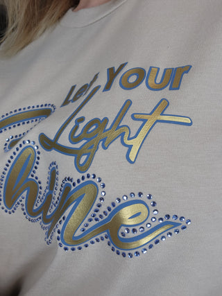 LARGE Let Your Light Shine Rhinestone Tee
