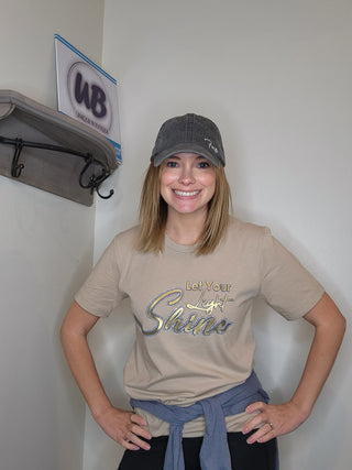 LARGE Let Your Light Shine Rhinestone Tee
