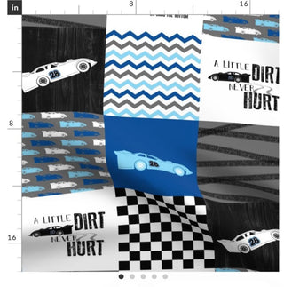 Dirt Track Life #28 Race Car Minky Blanket *Choose backing