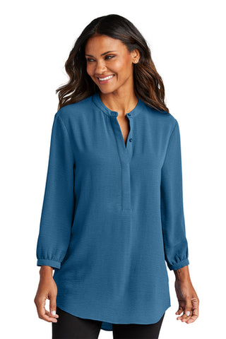 Brown County Public Health Blue 3/4 Sleeve Crepe Tunic
