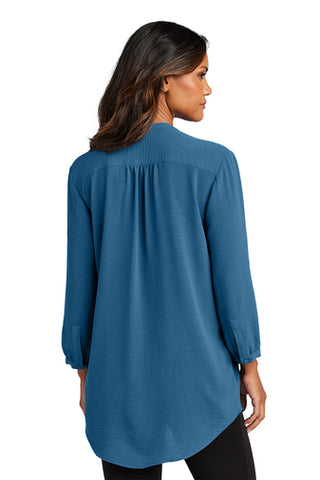 Brown County Public Health Blue 3/4 Sleeve Crepe Tunic