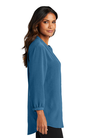 Brown County Public Health Blue 3/4 Sleeve Crepe Tunic