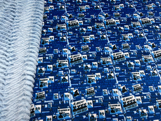 4 Abreast Sprint cars at their Best Minky  in Royal Blue **Choose backing