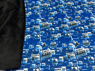 4 Abreast Sprint cars at their Best Minky  in Royal Blue **Choose backing