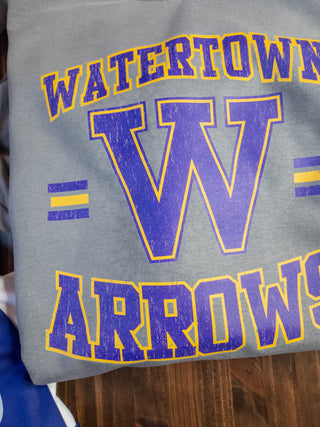 Watertown Arrows Dyed Fleece Crewneck Sweatshirt