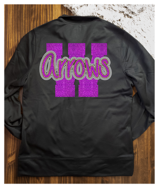 Arrows W Rhinestone Full Zip Jacket
