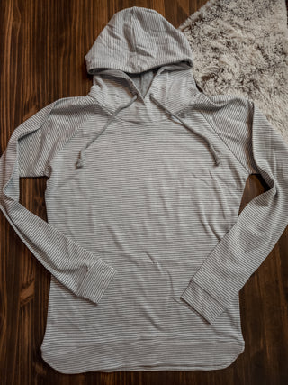 Corded Drawstring Lightweight Hoodie - Ladies Fit