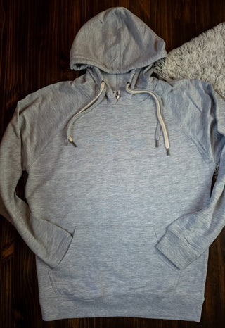 French Terry Double Lace Lightweight Hooded Sweatshirt