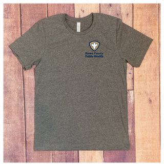 Brown County Public Health Heather Shirt - Left Chest Colored Logo