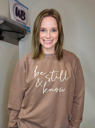 Be Still Espresso Dyed Fleece Crewneck Sweatshirt