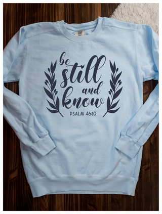 Be Still And Know Dyed Crewneck Sweatshirt