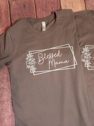 MEDIUM Blessed Mama Floral Tee