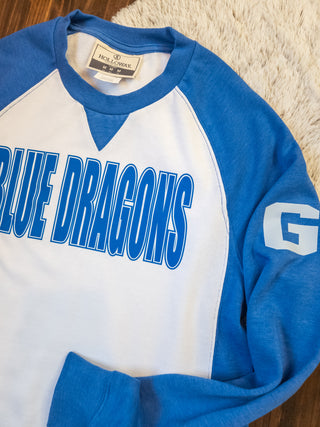 Blue Dragons Blue League Crewneck - Ladies Fit