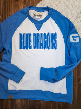 Blue Dragons Blue League Crewneck - Ladies Fit