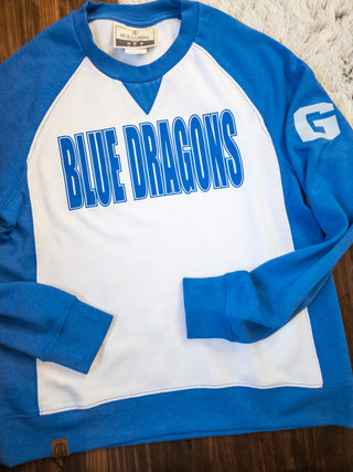 Blue Dragons Blue League Crewneck - Ladies Fit