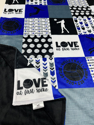 Volleyball Minky Blankets *Choose Size *Can Add Embroidery Customization