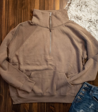 Ladies Relaxed Half Zip Pullover