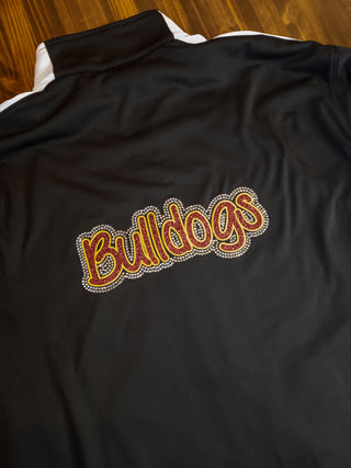 Bulldogs Rhinestone Black Full Zip Jacket
