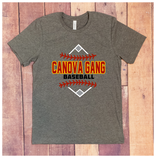 Canova Gang Baseball Heather Gray Tee