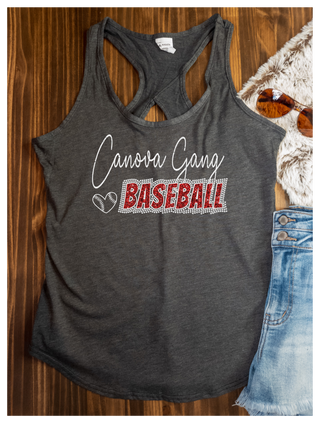 Canova Gang Baseball Rhinestone Keyhole Tank