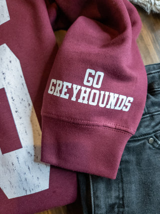CHS Go Greyhounds! Maroon Classic Crewneck Sweatshirt