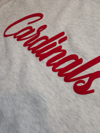 Cardinals Puff Oatmeal Plush Crewneck Sweatshirt