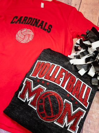 Cardinals Volleyball Rhinestone Tee
