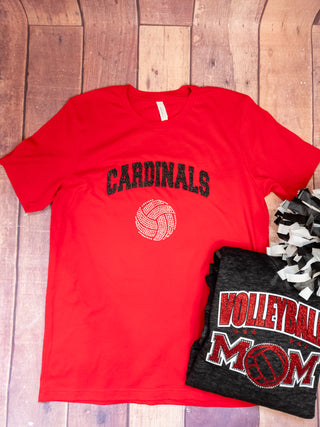 Cardinals Volleyball Rhinestone Tee