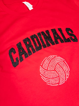 Cardinals Volleyball Rhinestone Tee
