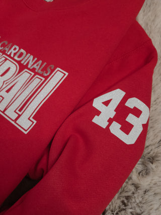 Luverne Cardinals Volleyball Mama Crewneck Sweatshirt