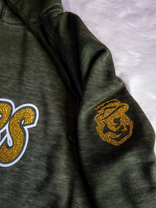 Cavaliers Sparkle Olive Zen Fleece Hoodie