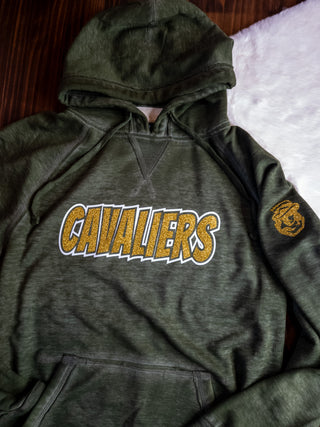 Cavaliers Sparkle Olive Zen Fleece Hoodie