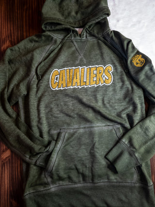 Cavaliers Sparkle Olive Zen Fleece Hoodie
