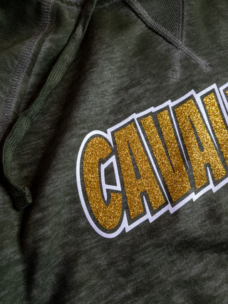 Cavaliers Sparkle Olive Zen Fleece Hoodie