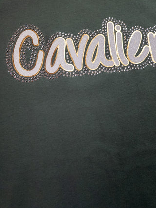 Cavaliers Rhinestone Pine Green Tee