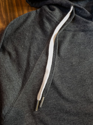 French Terry Double Lace Lightweight Hooded Sweatshirt