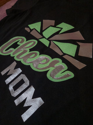 LARGE Cheer Mom Black Tee