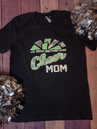 LARGE Cheer Mom Black Tee