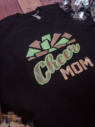 LARGE Cheer Mom Black Tee
