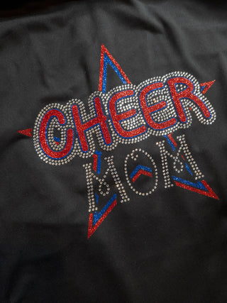 Cheer Mom Rhinestone Full Zip Jacket