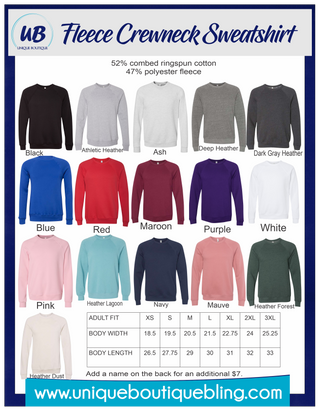 Cheer Mom Puff Red Crewneck Sweatshirt