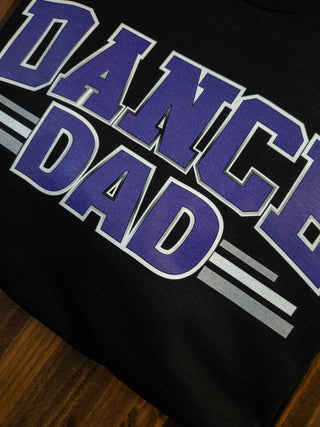Dance Dad Black Shirt - Purple Print