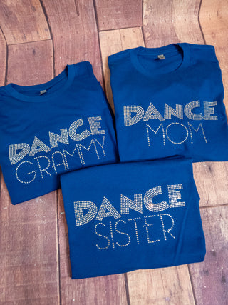 Dance Mom Rhinestone Blue Tee