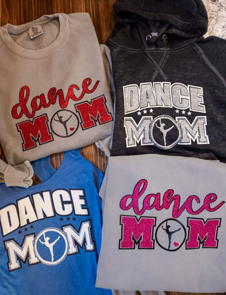 Dance Mom Dyed Crewneck Sweatshirt - Red