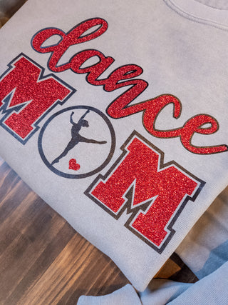 Dance Mom Dyed Crewneck Sweatshirt - Red