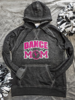 Dance Mom Rhinestone Fleece Hoodie - Pink Sparkle