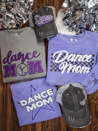 Dance Mom Rhinestone Violet Dyed Tee