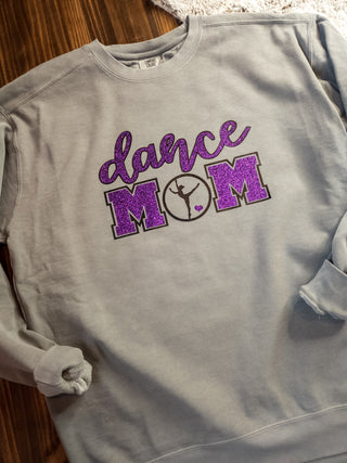 Dance Mom Dyed Crewneck Sweatshirt - Purple