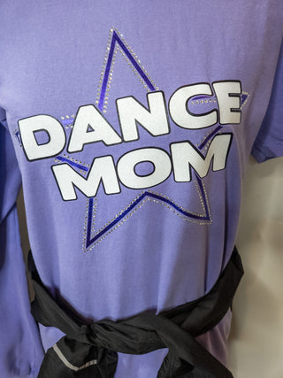 Dance Mom Rhinestone Violet Dyed Tee